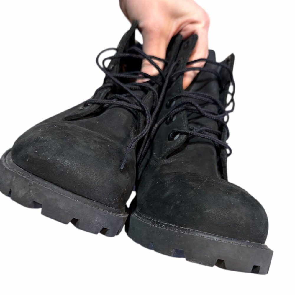 Timberland Black 6” Waterproof Lace Up Boots Woman’s 5 - Picture 4 of 7